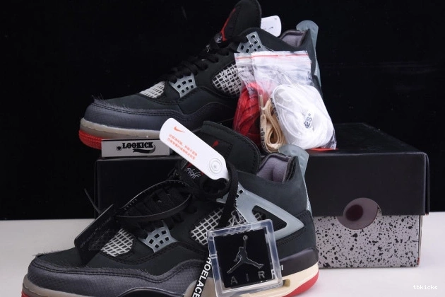 Rep TBK Off Retro 4 CV9388-001 Air Bred White Jordan x 0711